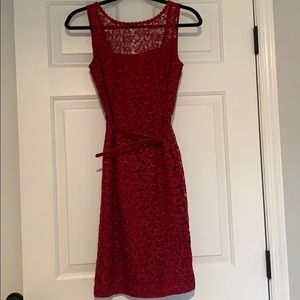 Classic lace red dress